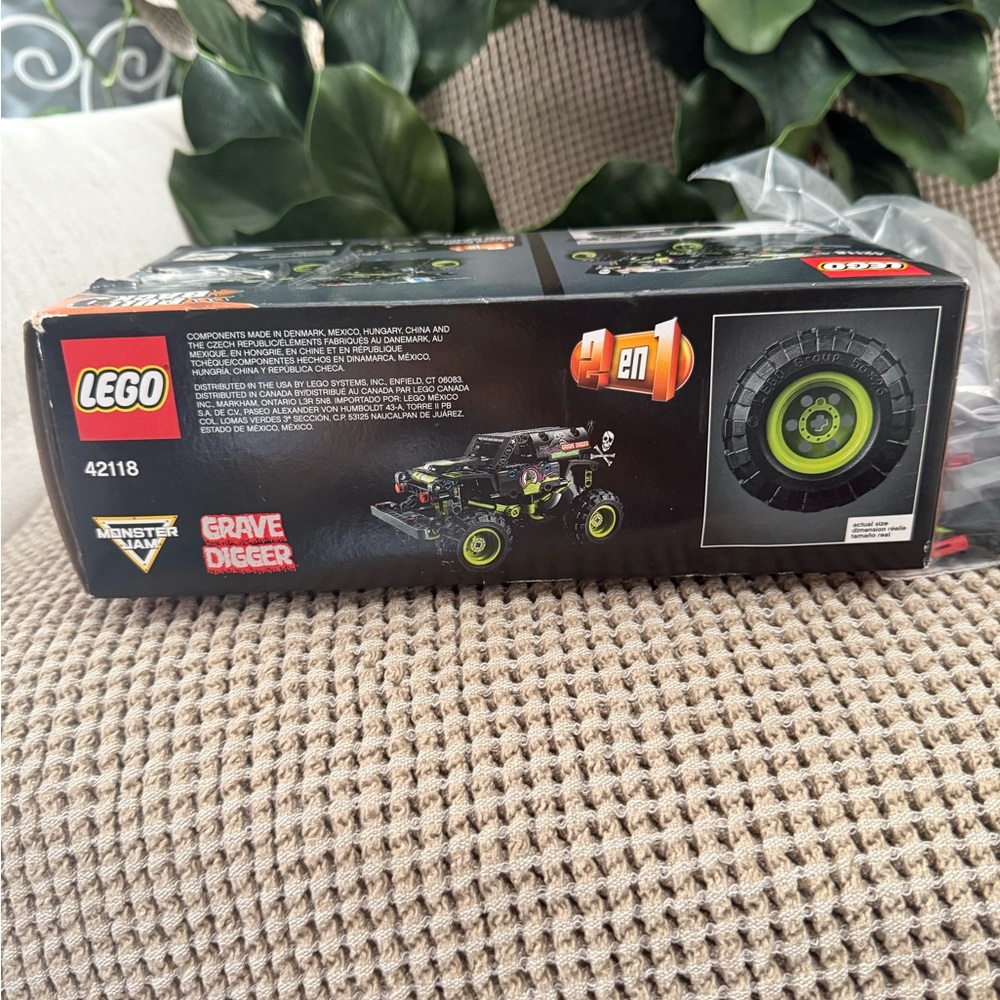 LEGO Grave Digger Monster Jam Truck in Black and Neon Green